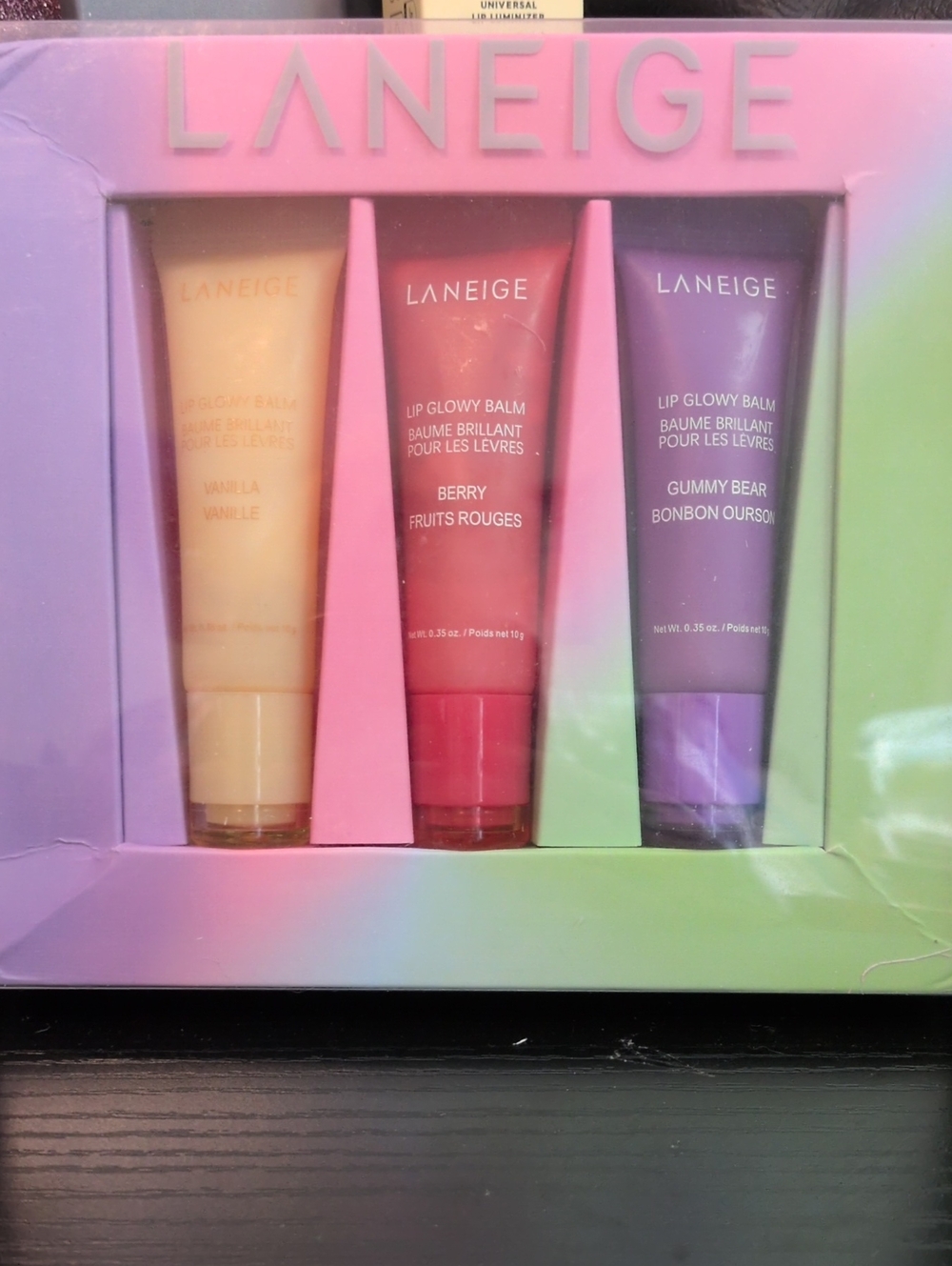 LANEIGE Glowy Lip Balm Trio — Vanilla, Berry, Gummy Bear